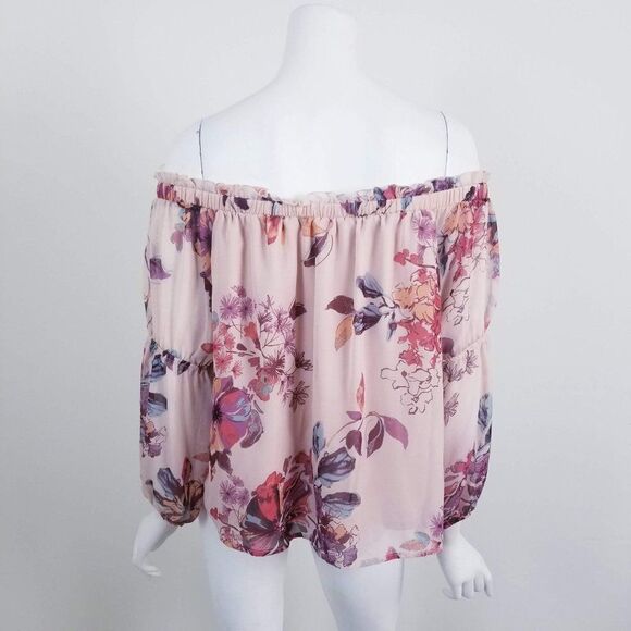 Altar'd State Pink Floral Boho Off Shoulder Top - Picture 6 of 6